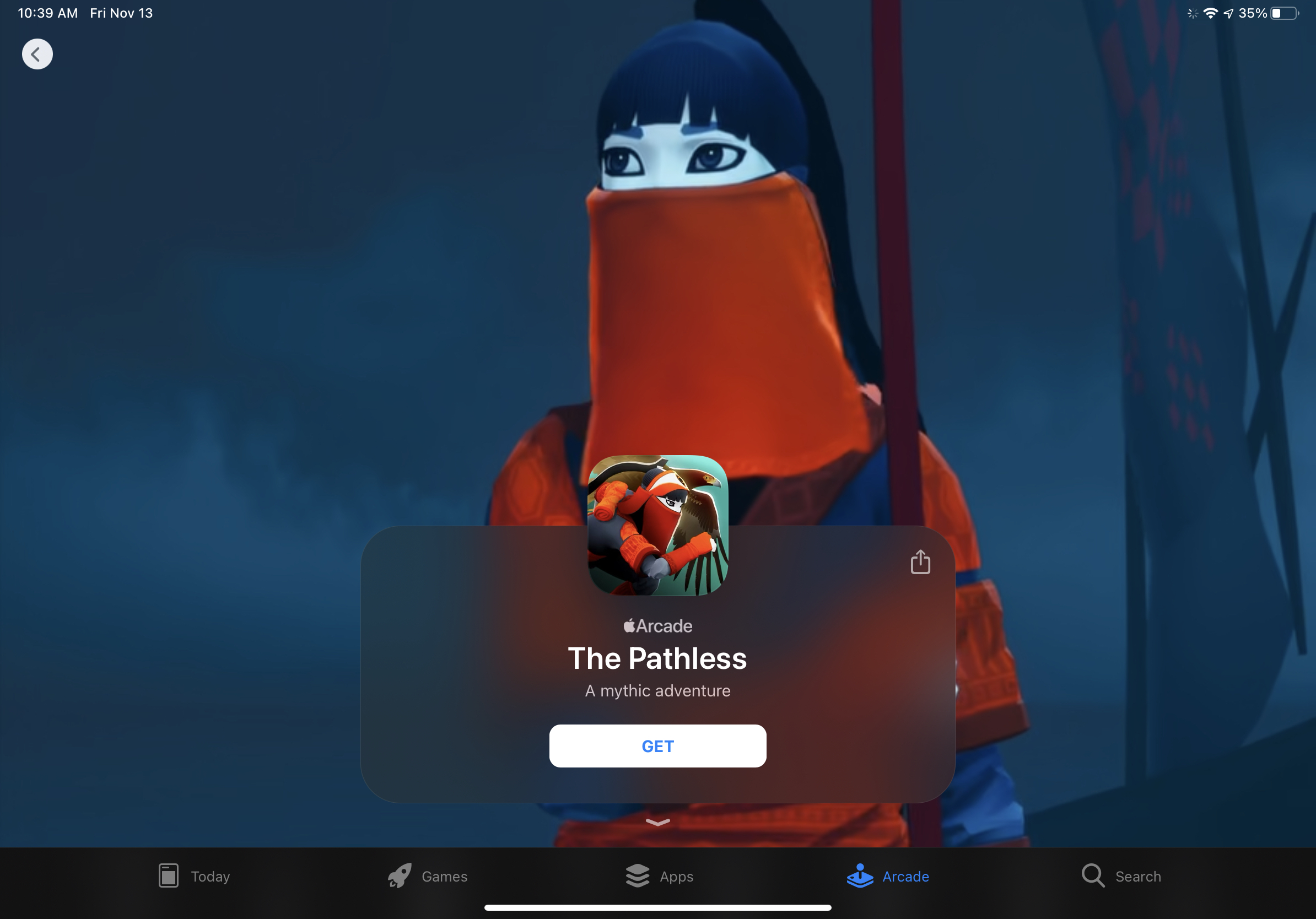 New Apple Arcade game 11/13 'The Pathless'